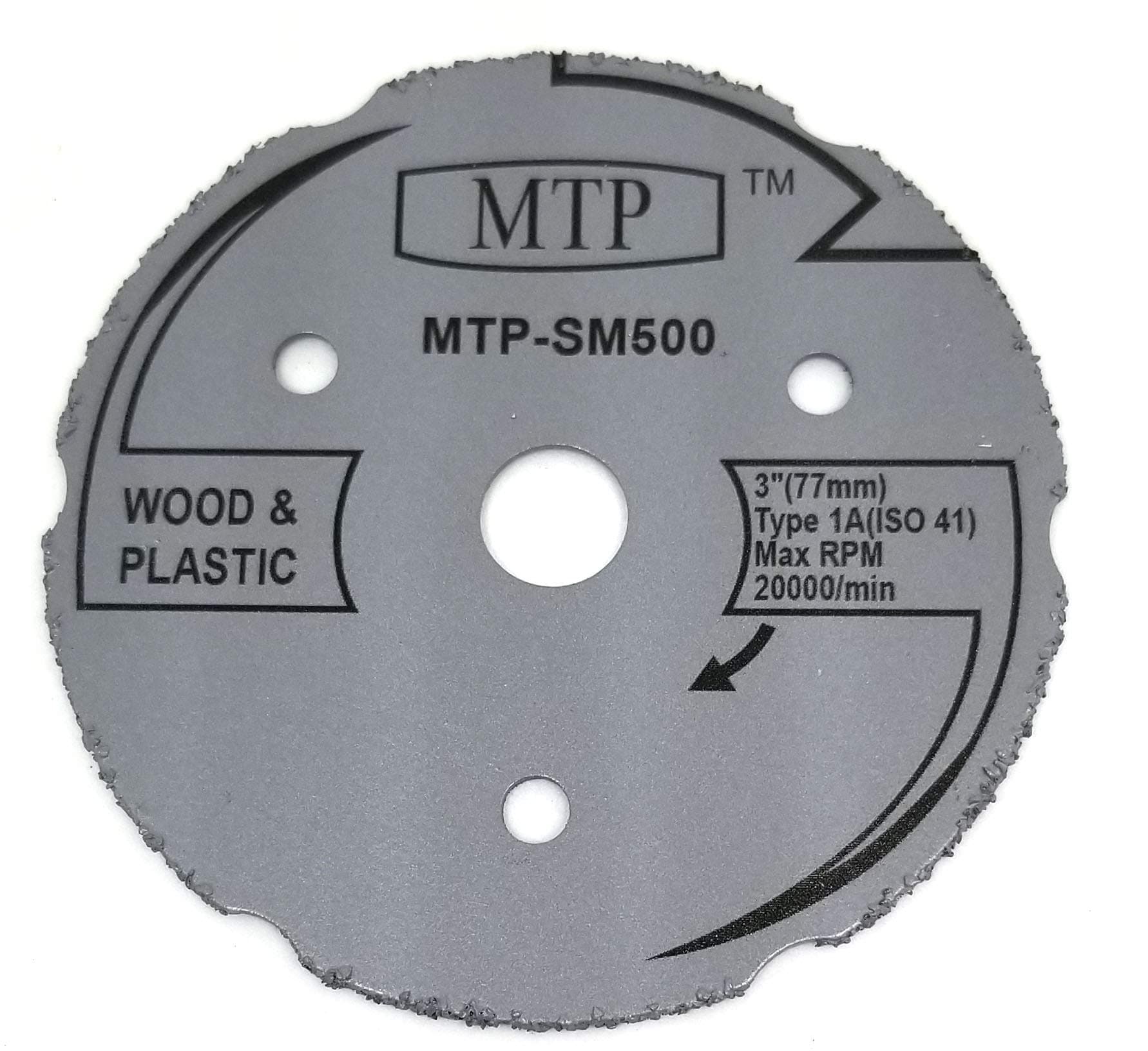 Brand SM500 Saw Max 3" Wood Plastic Segment Carbide Circular Saw compatible to use for Saw Max US40 and Rotozip zipsaw RFS1000 (1) - 7/16" arbor