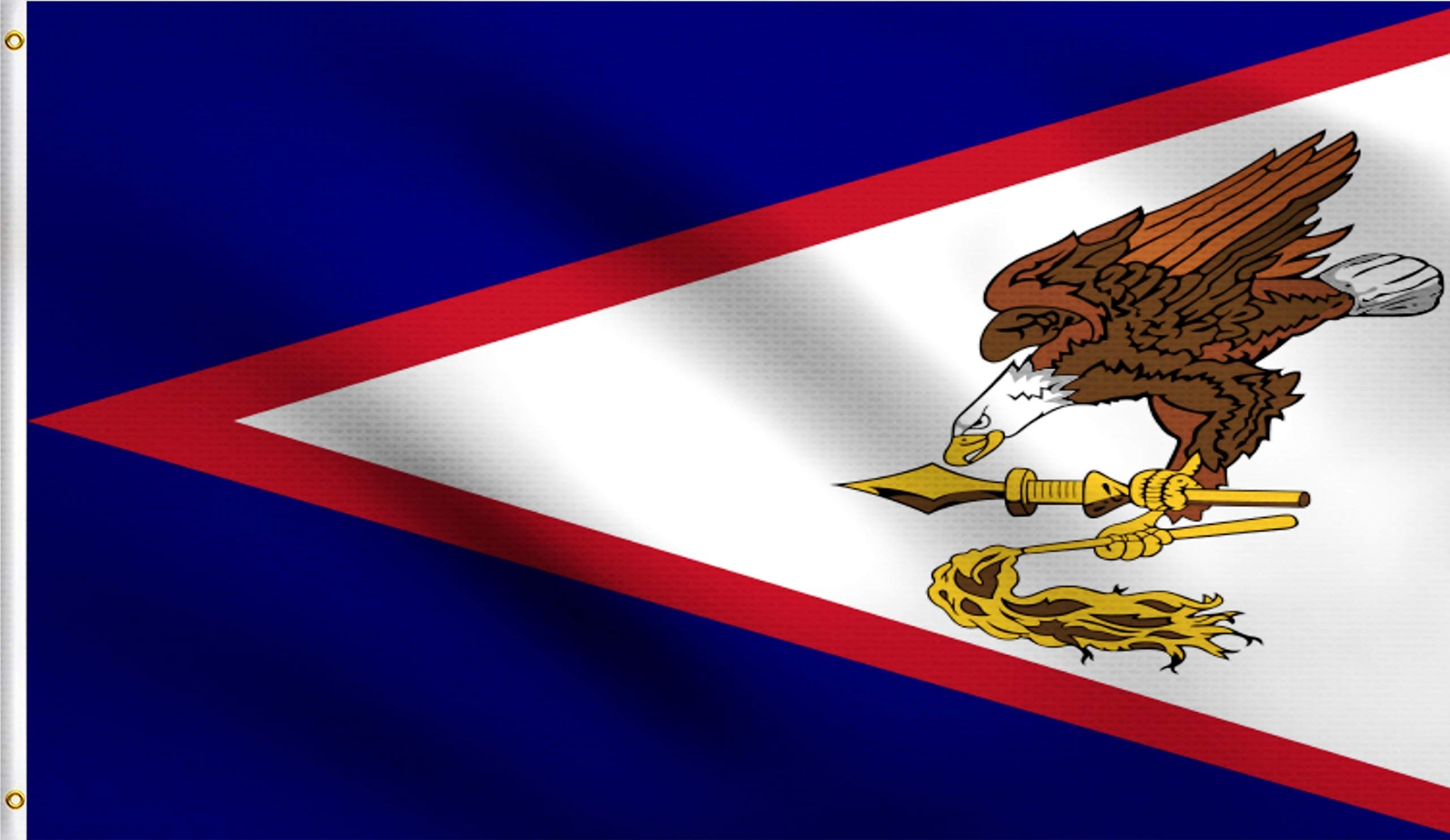 DMSE American Samoa Samoan Flag 3X5 Ft Foot 100% Polyester 100D Flag UV Resistant (3' X 5' Ft Foot)