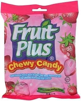Fruit Plus Chewy Candy 150g (Strawberry Flavour, 1 Pack)