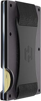 Hayvenhurst Wallet For Men - Reinvented Design Men's Wallet - Slim, Minimalistic & Seamless, Blocks RFID Scanners with a Cash Strap (Gunmetal)