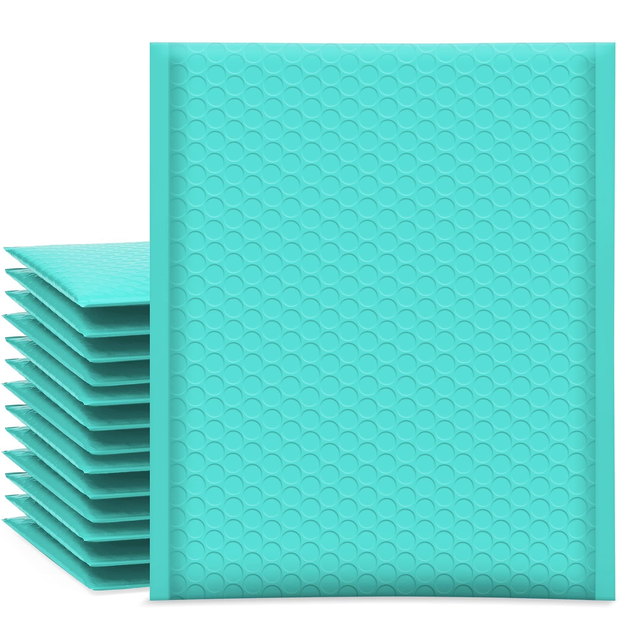 UCGOU Bubble Mailers 8.5x12 Inch Teal 25 Pack Usable Size 8.5x11 Poly Padded Envelopes #2 Medium Mailing Opaque Packaging Postal Self Seal Waterproof Boutique Shipping Bags for Clothes Makeup