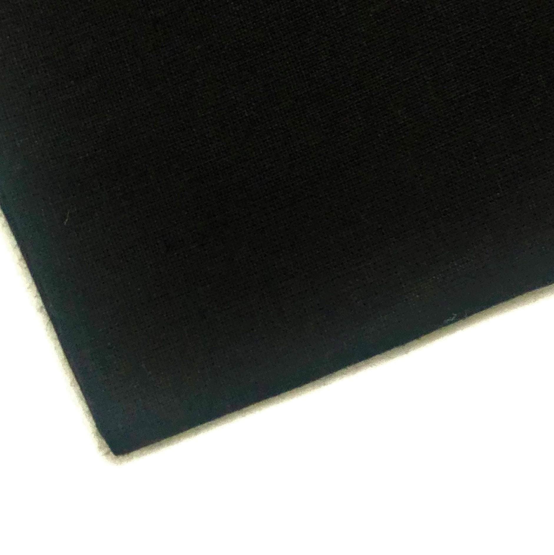 Plain 100% Cotton Fabric - 60 INCH Wide - 10 Colors by (Black, 1 METRE)