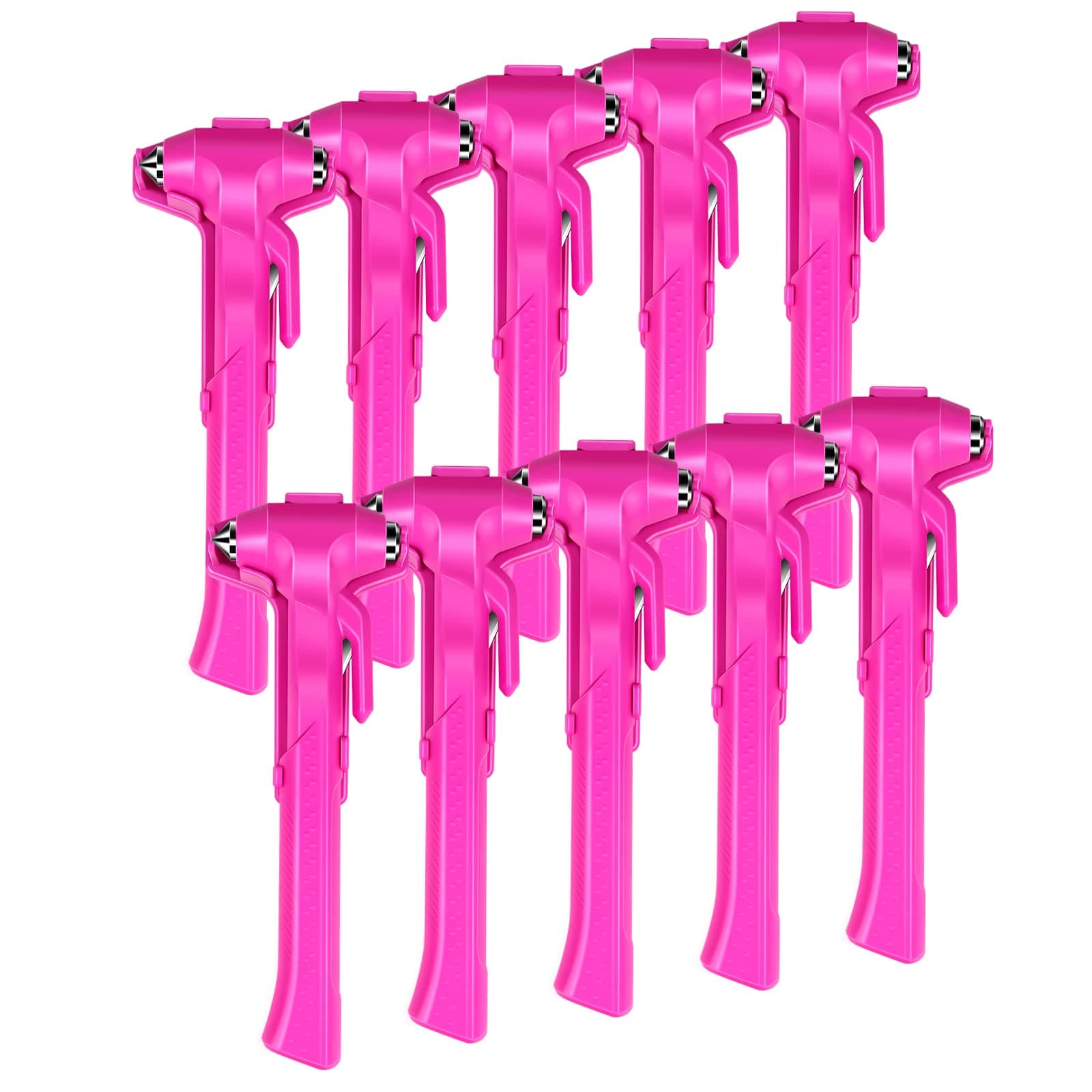 ZHSX 10 Pack Car Emergency Escape Tool with Window Breaker and Seatbelt Cutter, 3-in-1 Automotive Safety Hammer Tool for Family Car Accidents Life Saving Survival