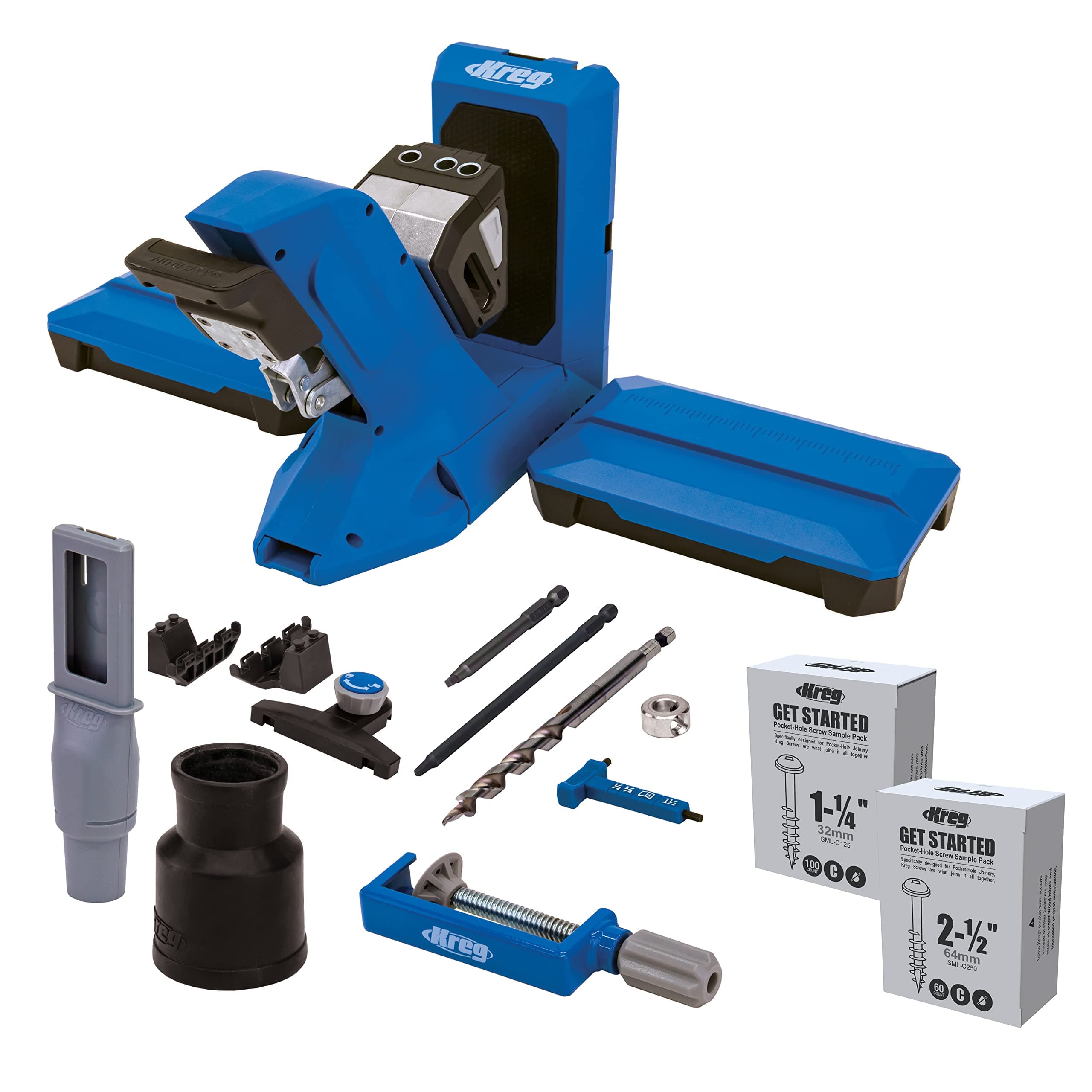 Tool KPHJ720PRO Pocket-Hole Jig 720 PRO - Durable Kreg Pocket-Hole Jig - Easy Clamping & Adjusting - Includes Kreg Pocket-Hole Screws - For Materials 1/2" to 1 1/2" Thick