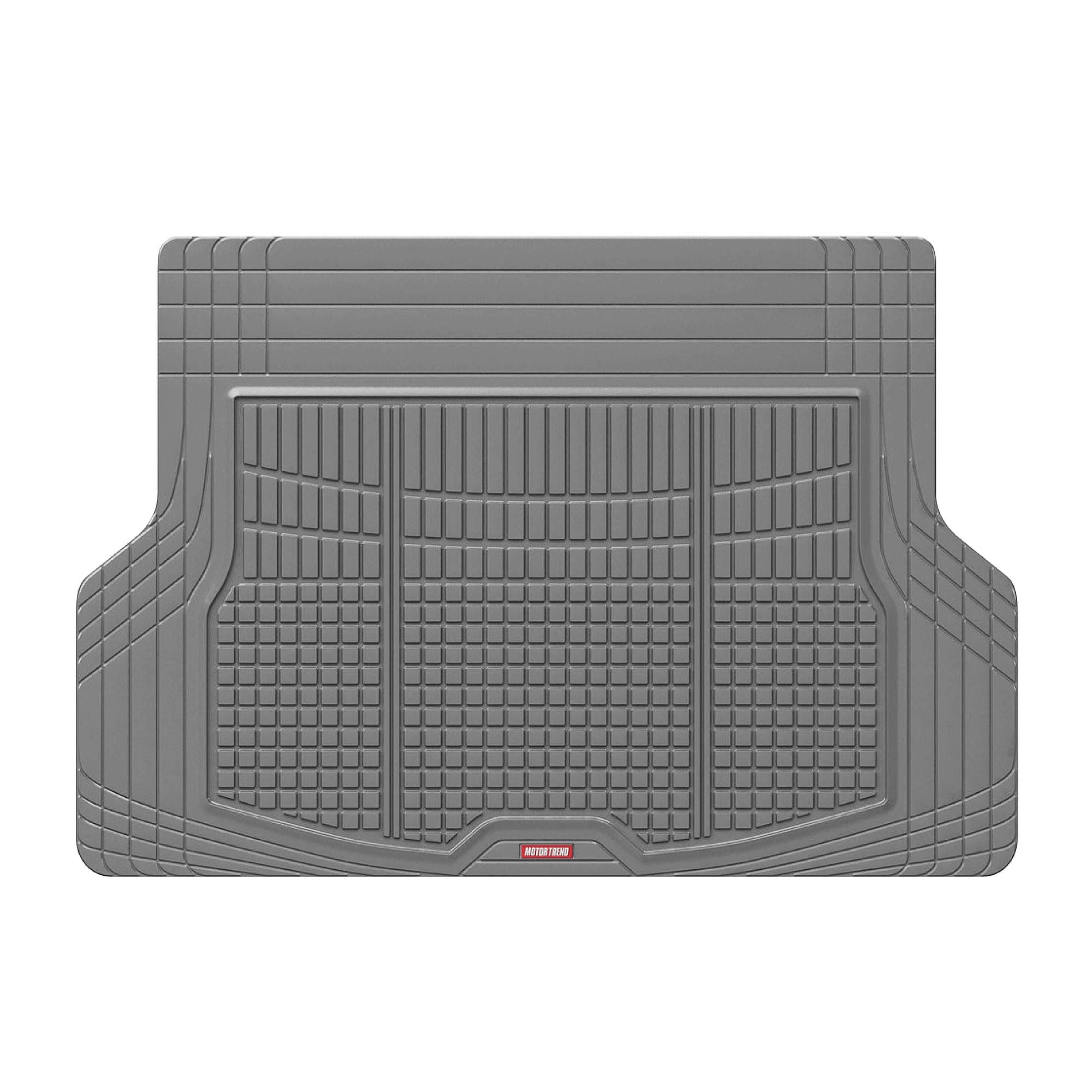 Motor Trend FlexTough Rear Cargo Mat - Heavy Duty Trimmable Car Trunk Mat Universal Rear Cargo Liner for SUV, Flexible Trunk Liner, Auto Floor Mat, Cargo Liner (Gray)