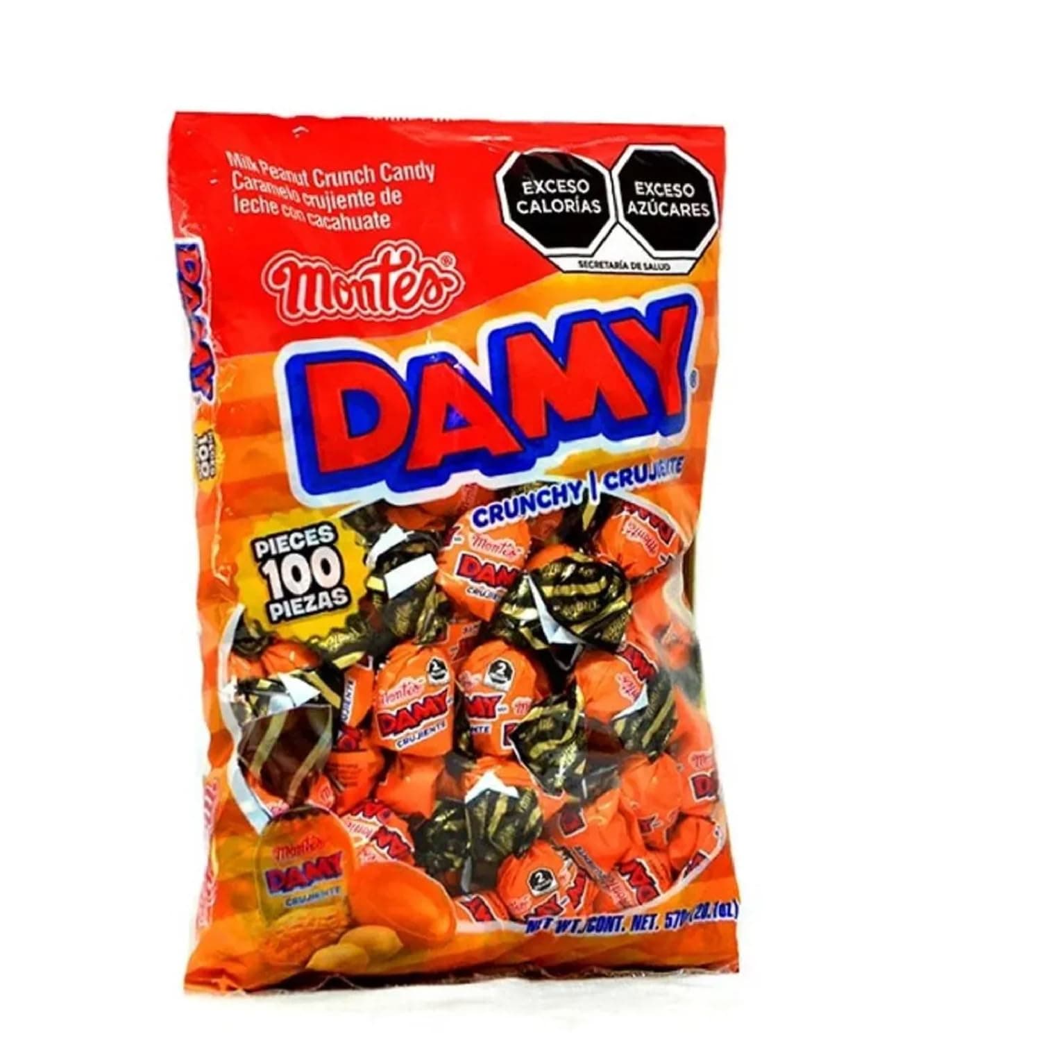 Damy Milk Peanut Crunch Candy 100pcs (Net Weight 20.1oz)