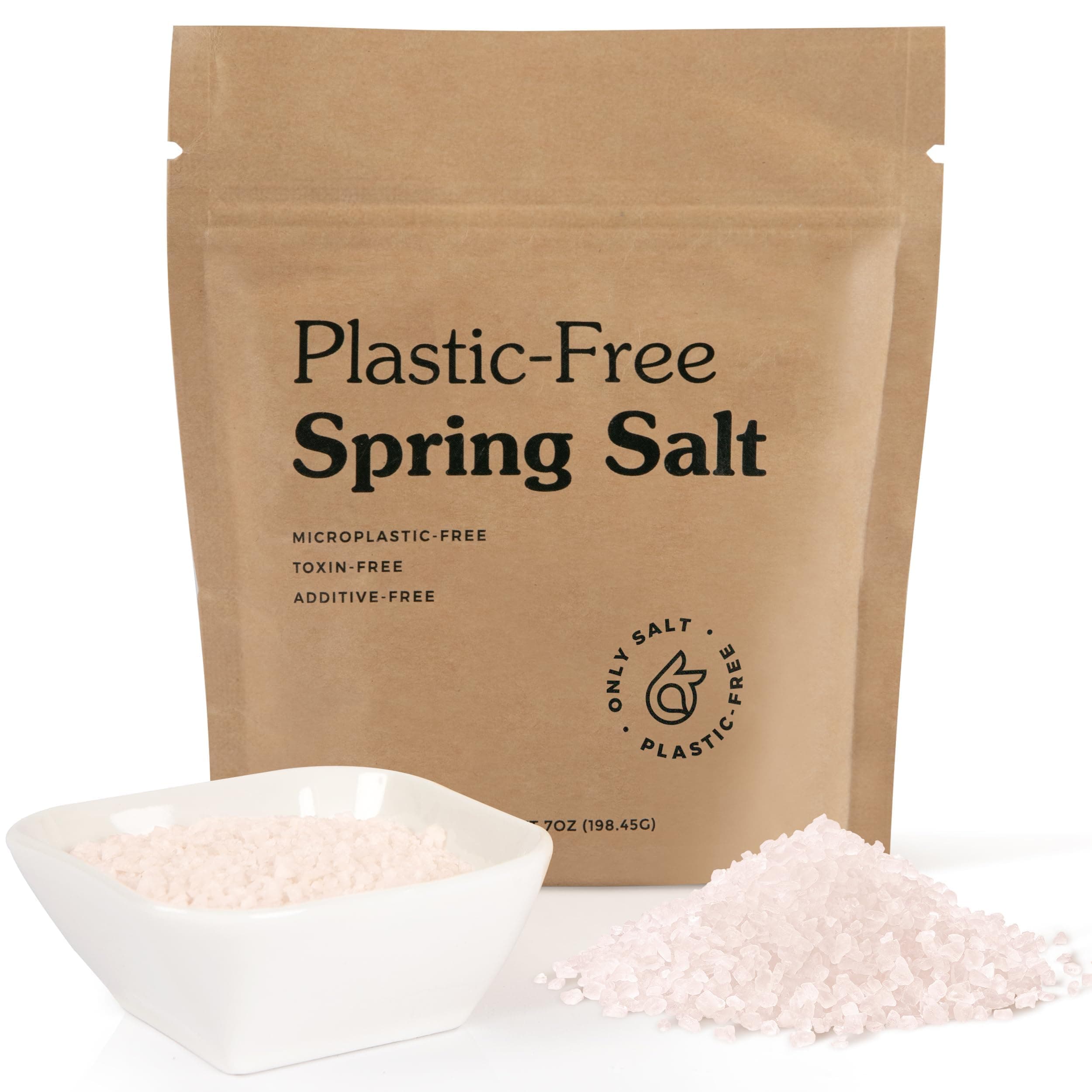 Ancient Spring Salt - Organic, Natural - Microplastic & Toxin Free - 7oz Pouch