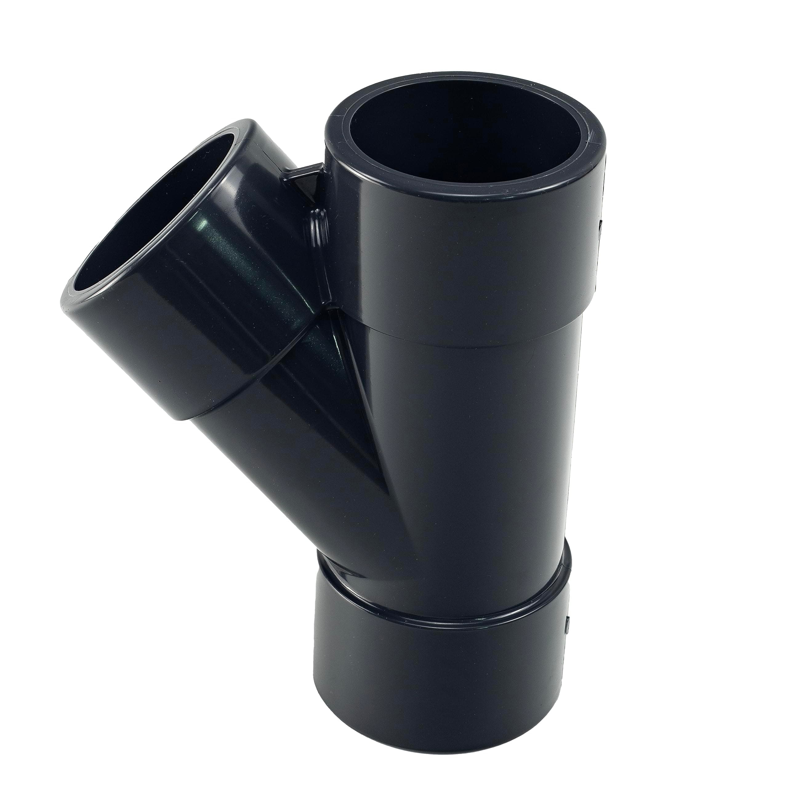 Bay Heights 1-1/2 '' Inch (DN40) 3 Way 45° Tee PVC For SCH80 and SCH40 Connector Elbow Fitting Coupling Black Socket Slide In