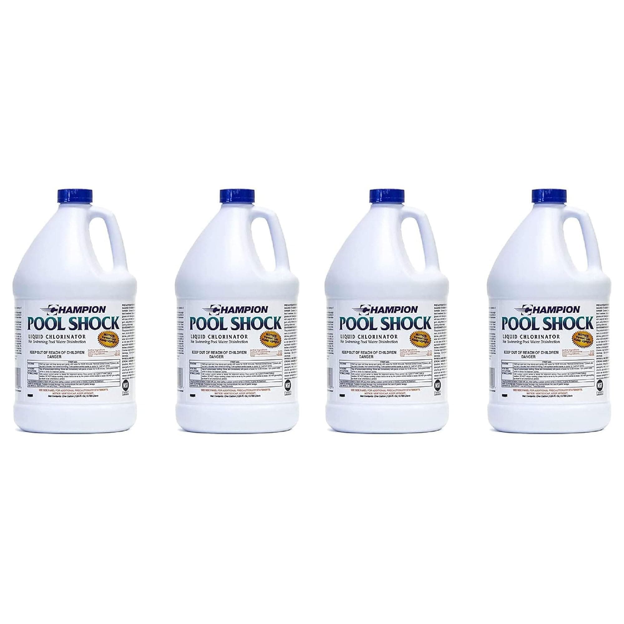 Pool Shock Liquid Chlorinator for Pool Water Disinfection (4 Pack)