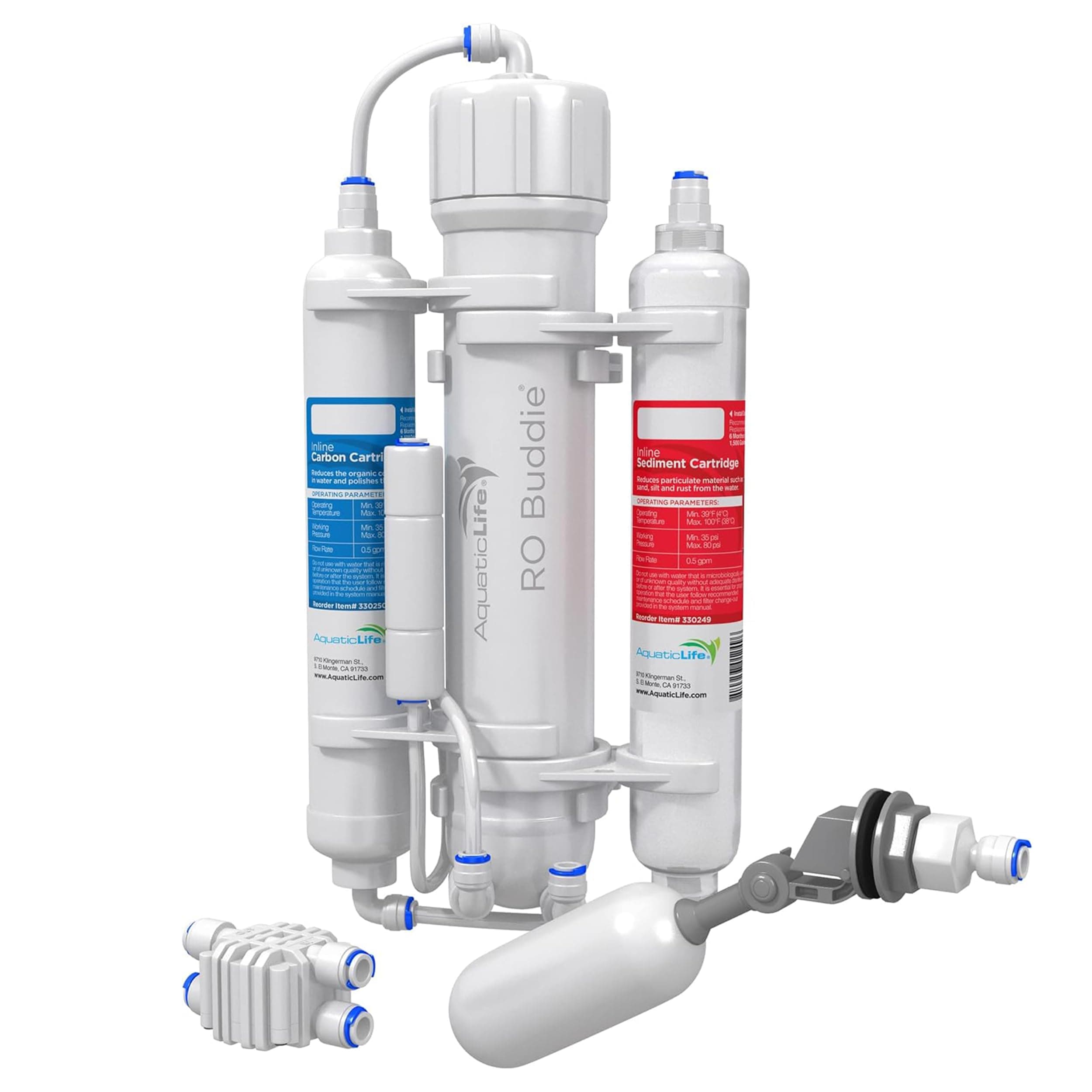 RO Buddie 75 GPD 3-Stage Hydroponic Reverse Osmosis Water Filter System, RO Filtration Unit