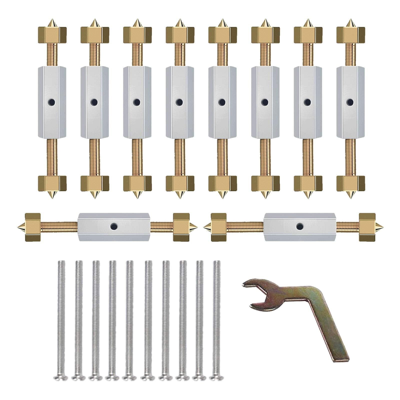 VideoPUP Eagles Cassette Repair Device/Electrical Box Repair,86 Type Universal 10 Screws Tools Sturdy Switch and Socket Adjustable+1 Wrench(Reinforcement Silver)
