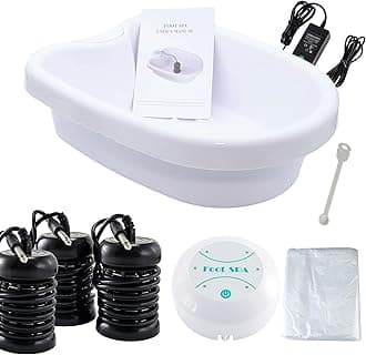 Detox Foot Bath Spa Machine, Ionic Detox Foot Bath Spa Cleanse Machine with Tub Basin,3 Arrays and 140 pcs Tub Liners for Professional and Home Use