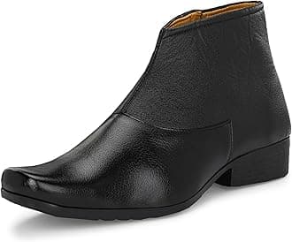 Shoe Island ® Chelsea-X ™ Fashionable White Leather Zipper High Ankle Length Casual Long Chelsea Boots for Men (IM8200)