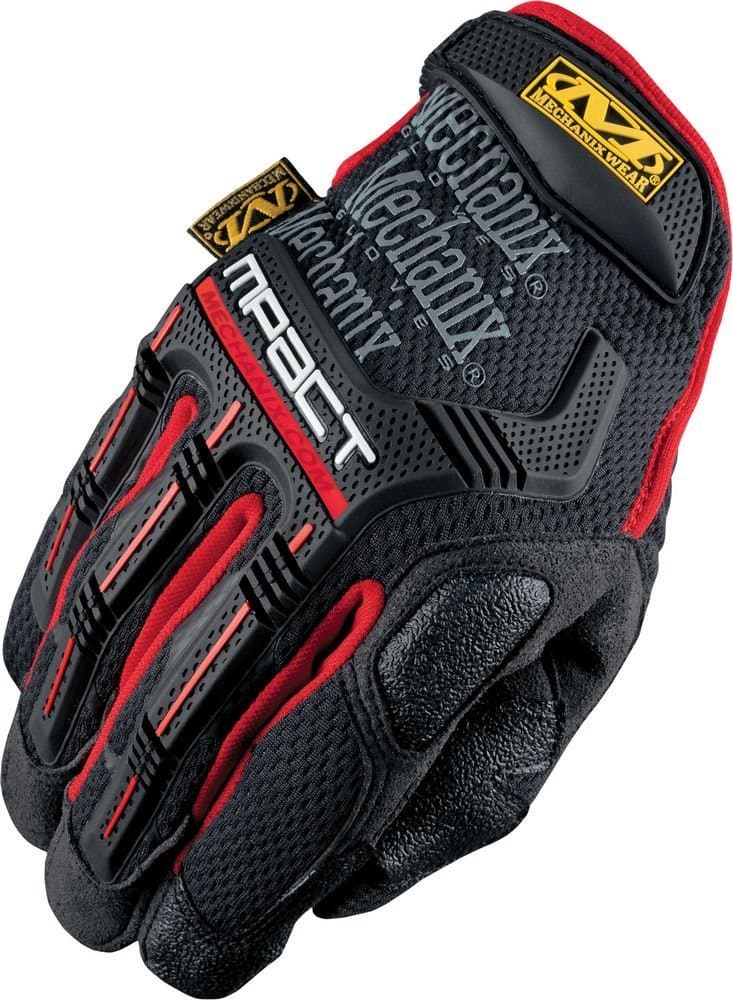 M-Pact Impact Resistant Work Gloves - Durable Safety Gloves for Men - Touchscreen Capable - Machine Washable - Breathable - X-Large - Red/Black