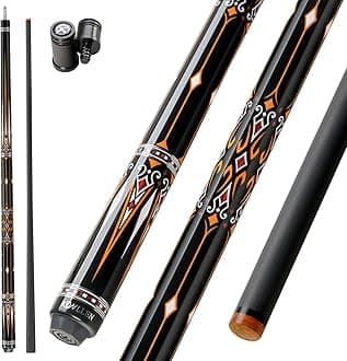 KONLLEN Carbon Fiber Pool Cue Stick Professional Cues (Full Carbon Technology Low Deflection Billiard Cue Stick,12.5mm,147cm)