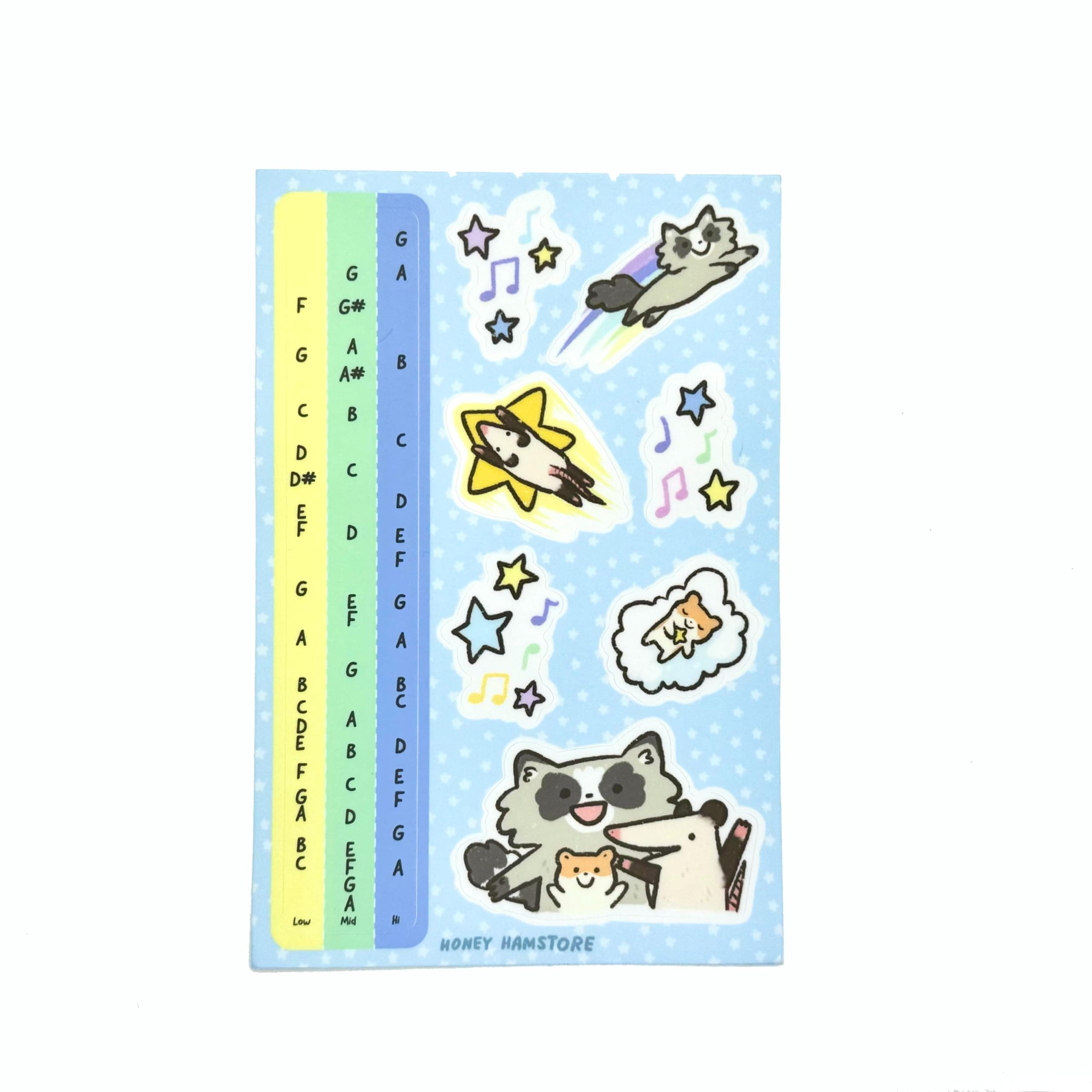 Musical Note Sticker Compatible with Otamatone Regular Size from Japan, Note Label for Beginners and Children, Multicolored, Thin Material, Helpful Practice Music Sticker