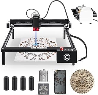 Comgrow Z1 Pro 20W Output Laser Engraver for Wood & Metal, Laser Cutter with Air Assist & App Control, Engraver Machine with 25000mm/min Engraving Speed & 380+ Colors on Metal Steel