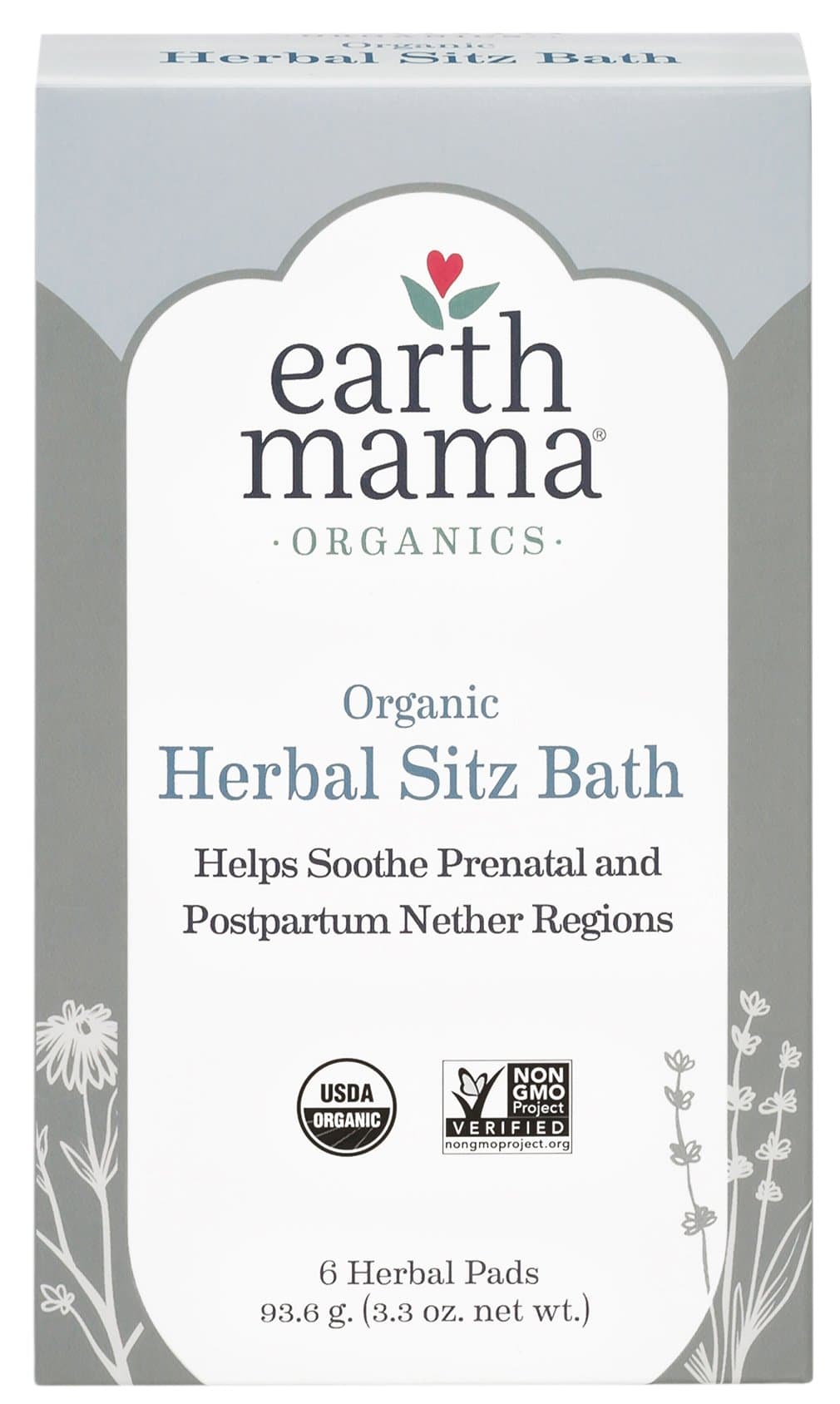 Earth Mama Organic Herbal Sitz Bath for Pregnancy and Postpartum, 6-Count