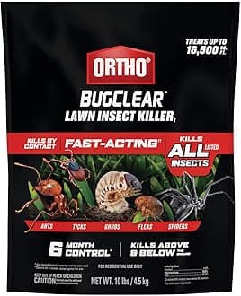 BugClear Lawn Insect Killer1 - Lawn Bug Killer Granules, Kills Ants, Spiders, Ticks, Fleas, & Grubs, Treats up to 16,500 sq. ft., 10 lb.