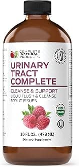 Complete Natural Products Urinary Tract Complete 16oz - Liquid Supplement for Urinary Tract Health with Organic Cranberry, D-Mannose, Beet Root, Fennel Seed, and Turmeric