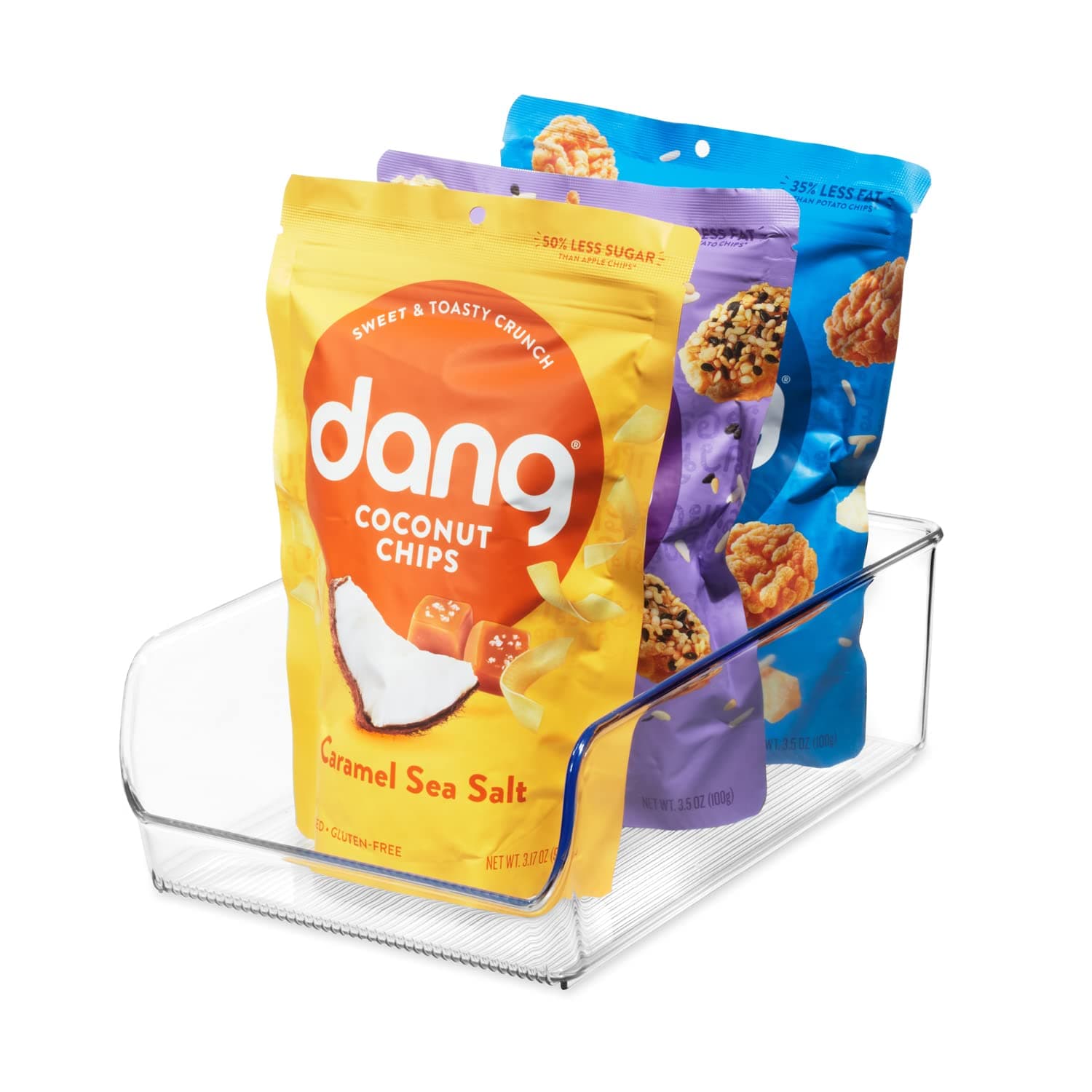 BPA-Free Plastic Freezer and Fridge Organization Bin for Kitchen, Fridge, Freezer, Pantry and Cabinet Organization, The Linus Collection – 11" x 7" x 3.5", Clear