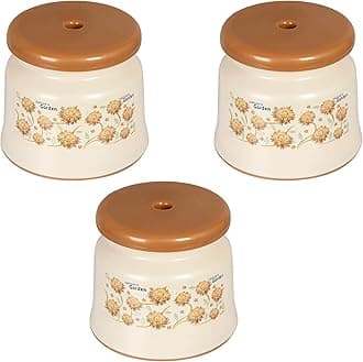 Kuber Industries Pack of 3 Bathroom Stool | Plastic Stool for Bathroom | Stool for Sitting | Anti -Slip with Strong Bearing | Patla for Toilet | Printed Design | Cream