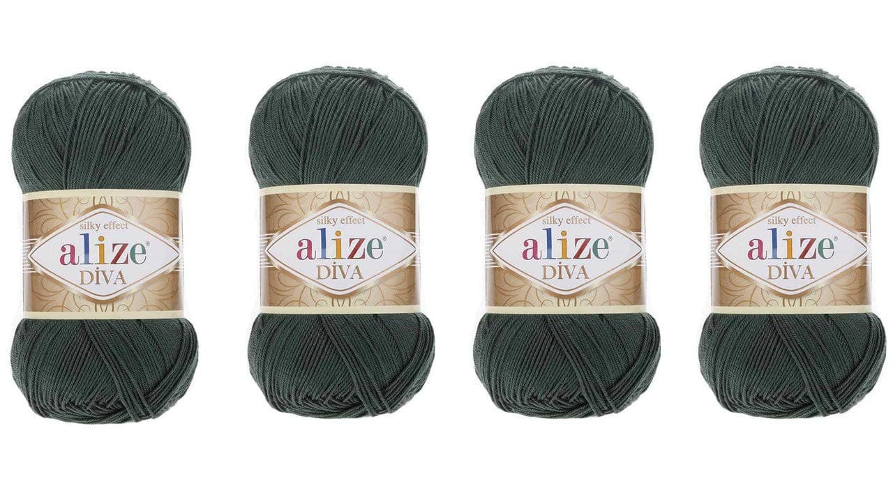 4 Balls Hand Knitting Yarn 100% Microfiber Acrylic Yarn Alize Diva Silk Effect Thread Crochet Art Lace Craft Lot of 4 skeins 400gr 1532yds (131)