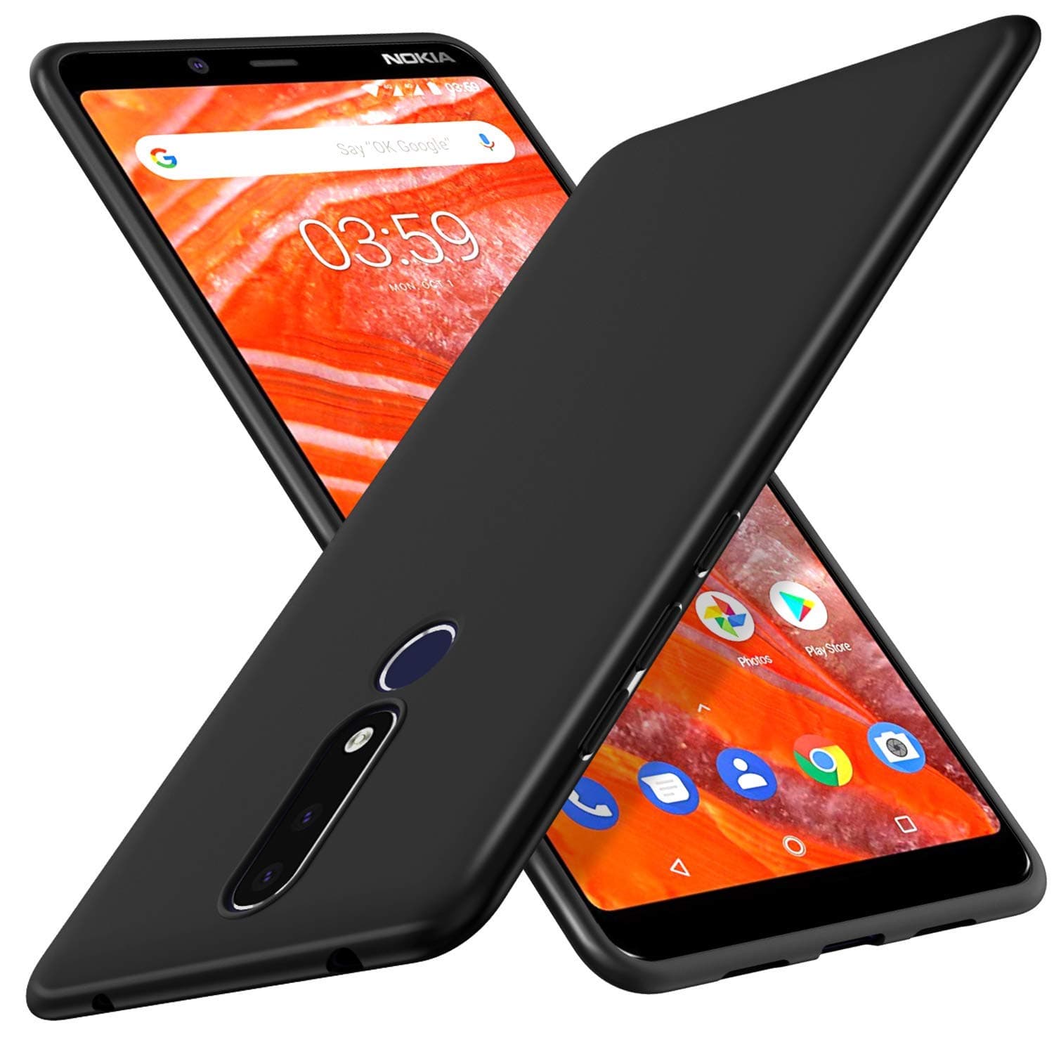 Newlike Rubber Back Cover for Nokia 4.2 (Black)