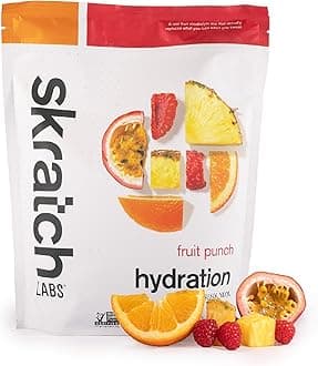 Skratch Labs Hydration Sports Drink Mix – Real‑Fruit Electrolyte Powder for Fast Hydration & Endurance | Fruit Punch | 60 Servings | Vegan, Non‑GMO, Clean Ingredients