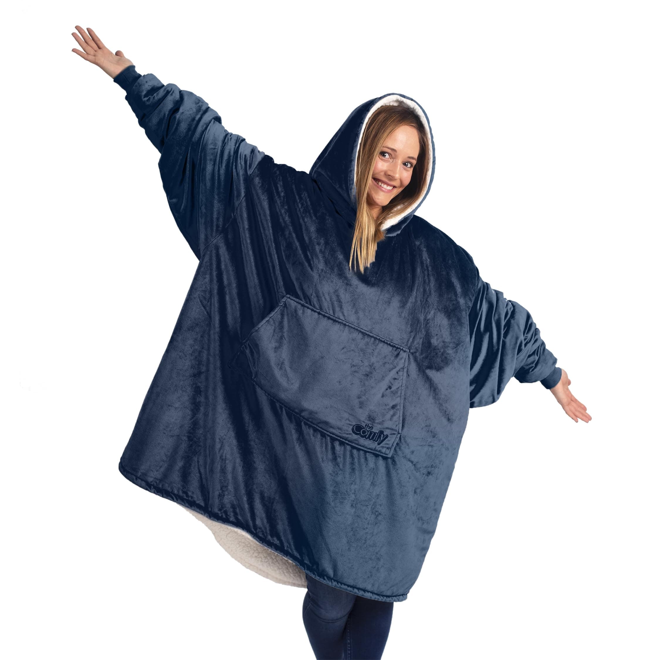 Original | From Shark Tank | Patented | Oversized Sherpa Wearable Blanket Hoodie| Gift for Women & Men | One Size