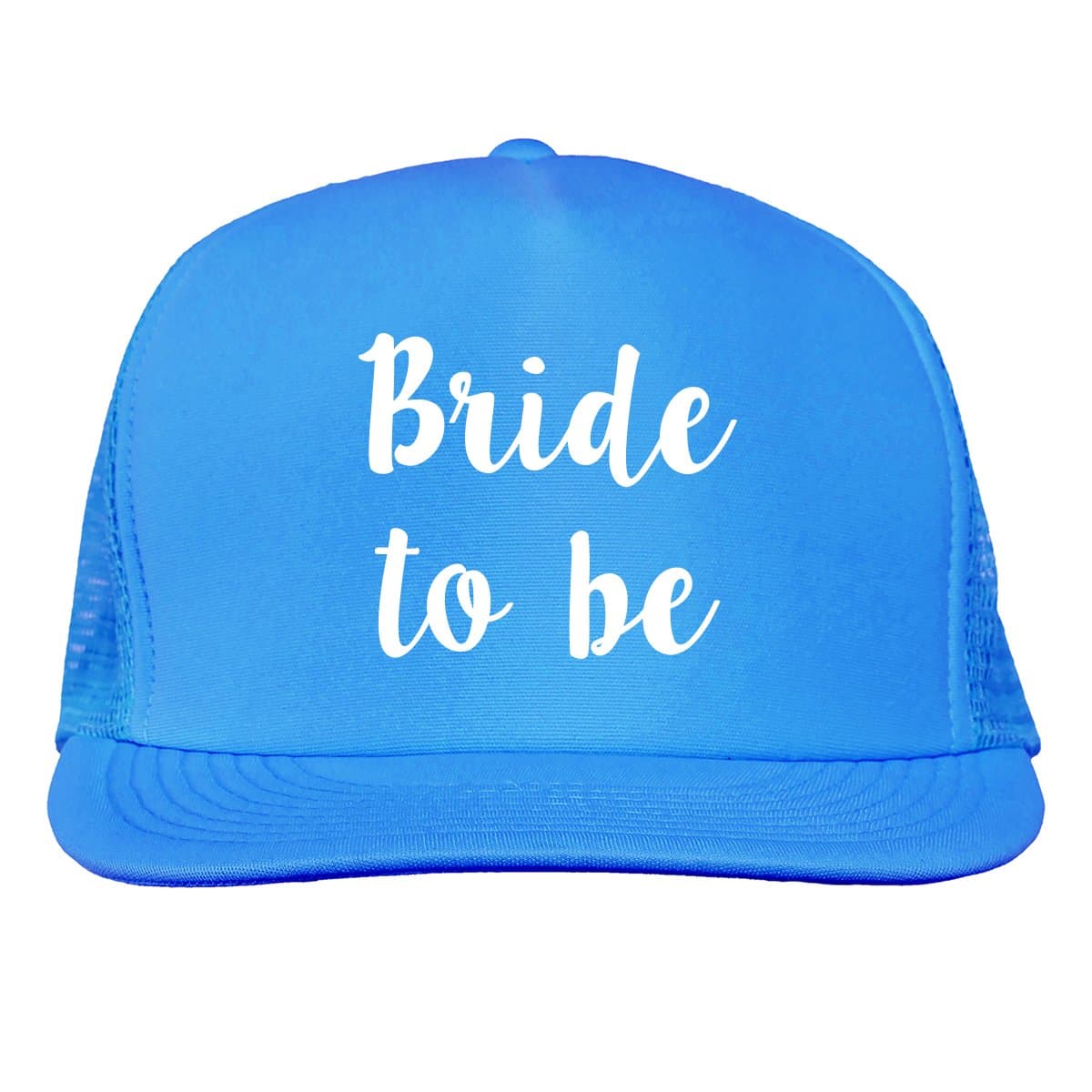 Bride to Be Bright neon Truckers mesh snap Back hat in Neon Blue - One Size