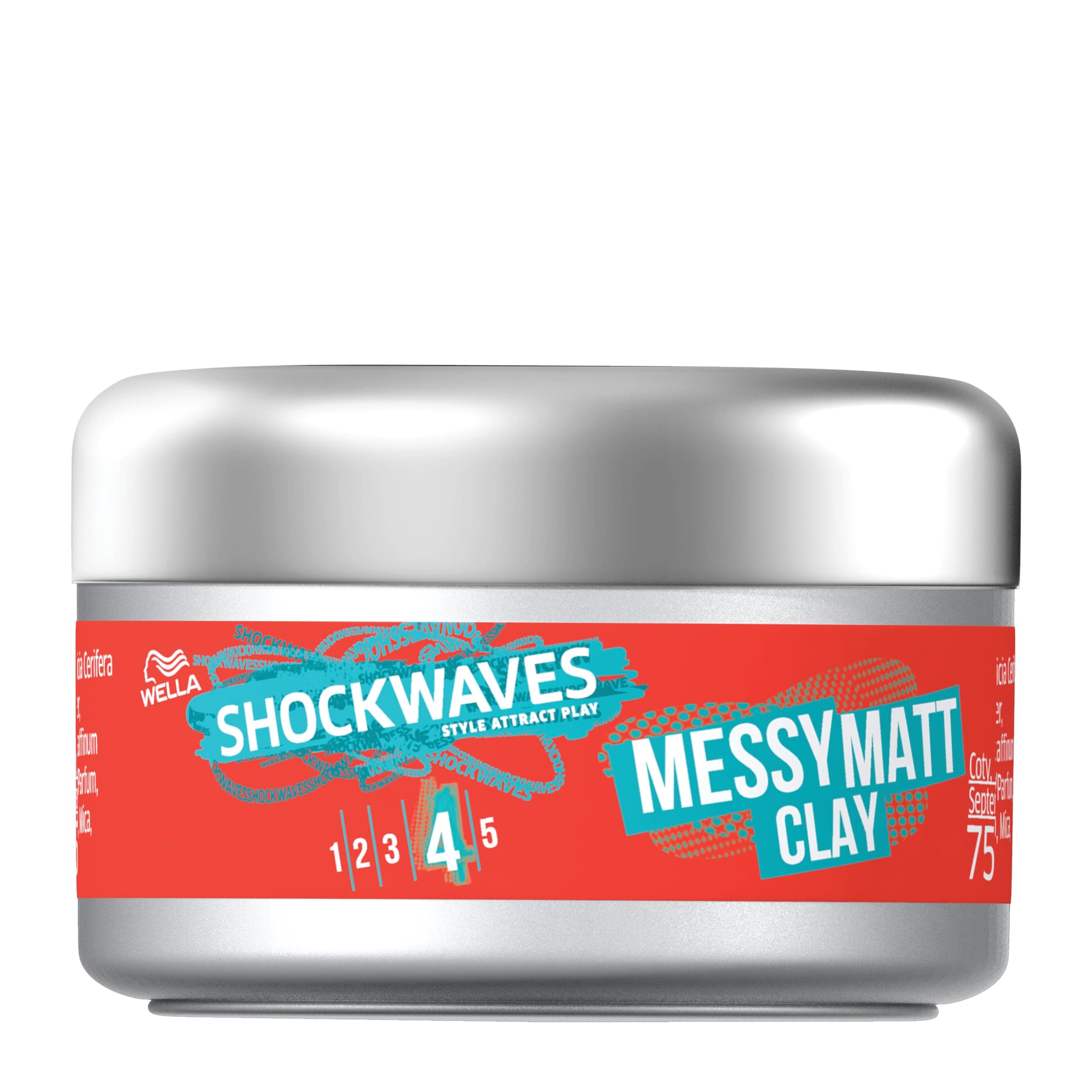 WELLA Shockwaves Hair Clay, Messy Matt, 75ml