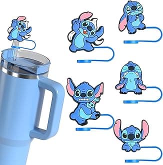 10 mm Straw Cover Cap for Stanley Cup 30 Oz 40 Oz, 5 Pcs Straw Topper for Tumbler, Funny Tip Covers for Stanley Cup Accessories