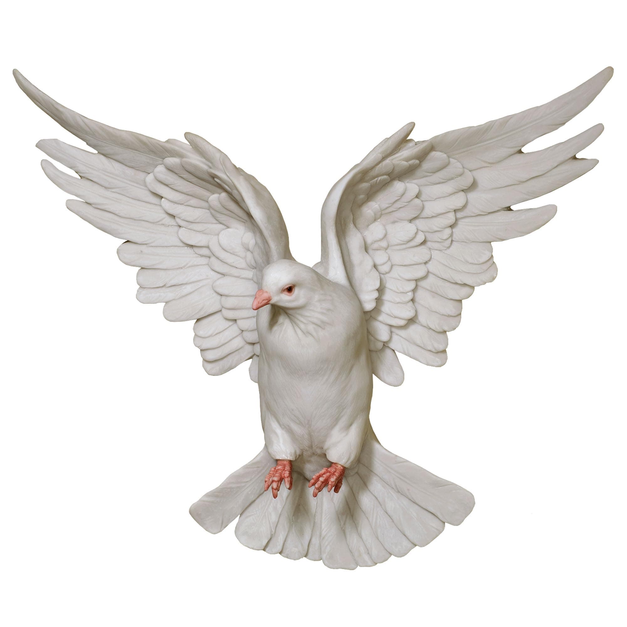 - Touch of Class Windborne in Flight Dove Wall Accent Decor White - Wings in Flight - Decorative Sign Art of Doves for Bedroom, Living Room, Church - Hanging Flying Bird Sculpture