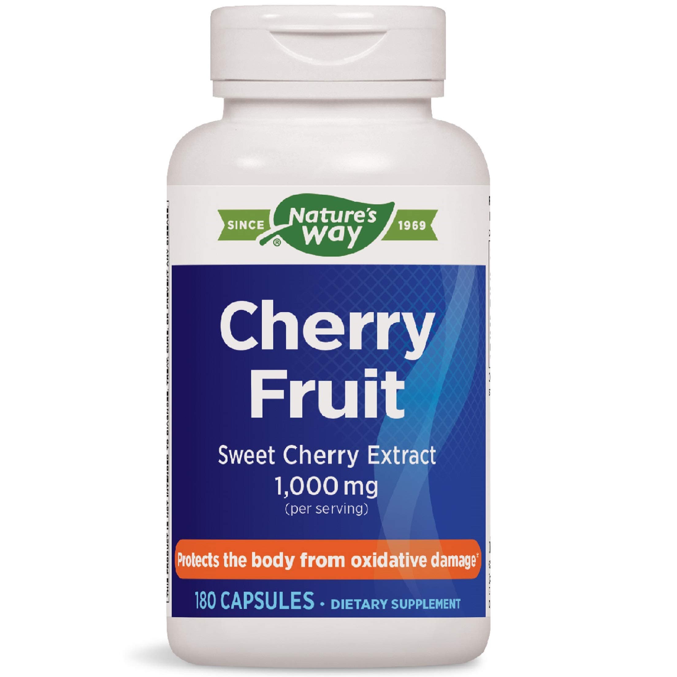 Nature's Way, Cherry Fruit, Sweet Cherry Extract, 500 mg, 180 Capsules