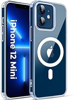 A rtistque Back Cover Case for iPhone 12 Mini Compatible with Mag-Safe | Sleek Hard Crystal ClearBack | Drop & Camera Protection | Shockproof Mobile Case for iPhone 12 Mini (PC & TPU - Transparent)