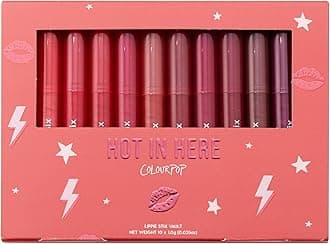 ColourPop Lippie Stix Vault - 10 Bold Red Lipsticks with a Long-Lasting Formula - Ultra-Pigmented Matte Lipstick with Vitamin E & Shea Butter for All Day Moisture - Hot in Here (0.04 oz)
