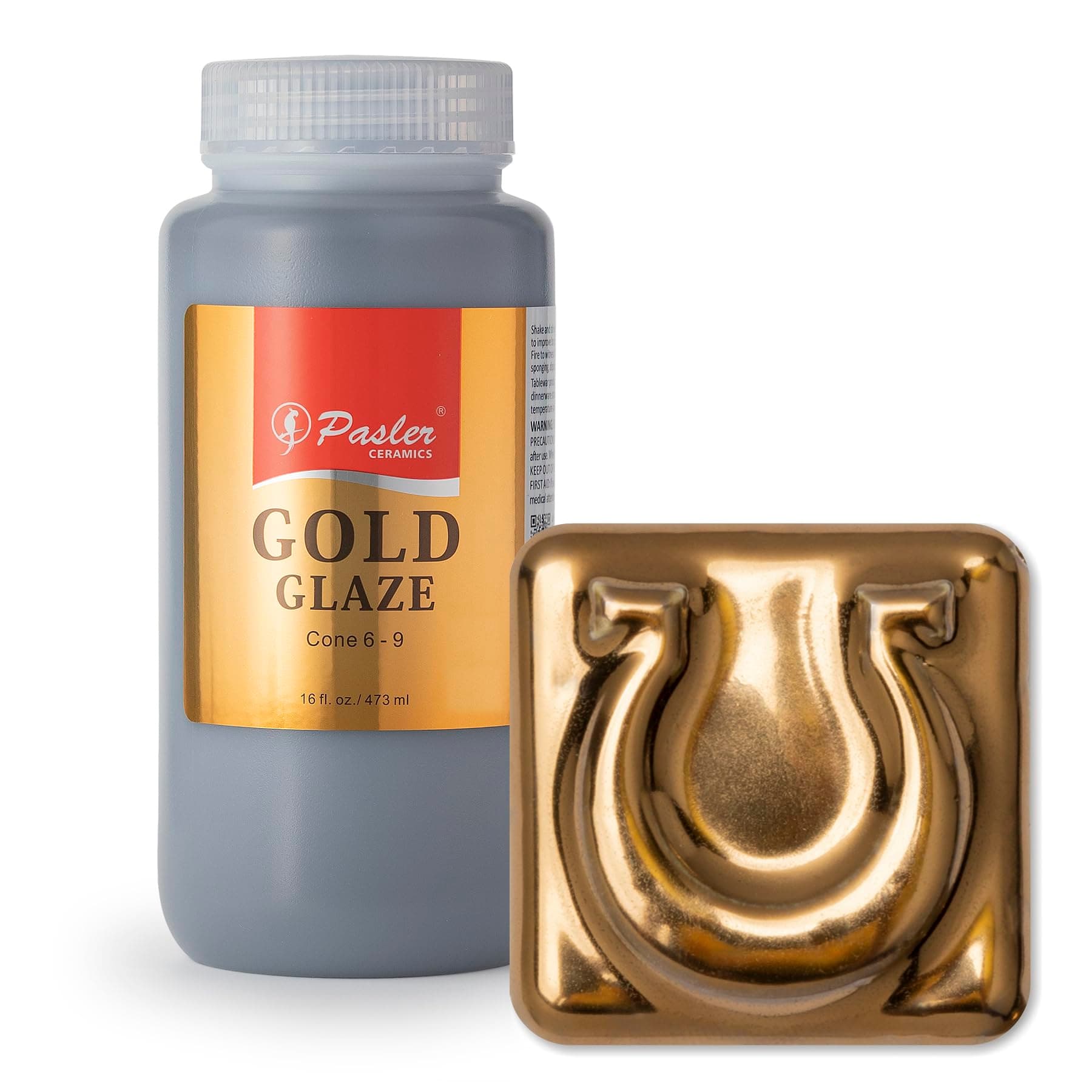 Pasler® Gold Glaze for Ceramic Pottery,Bisque,PCG01,16fl oz/473ml