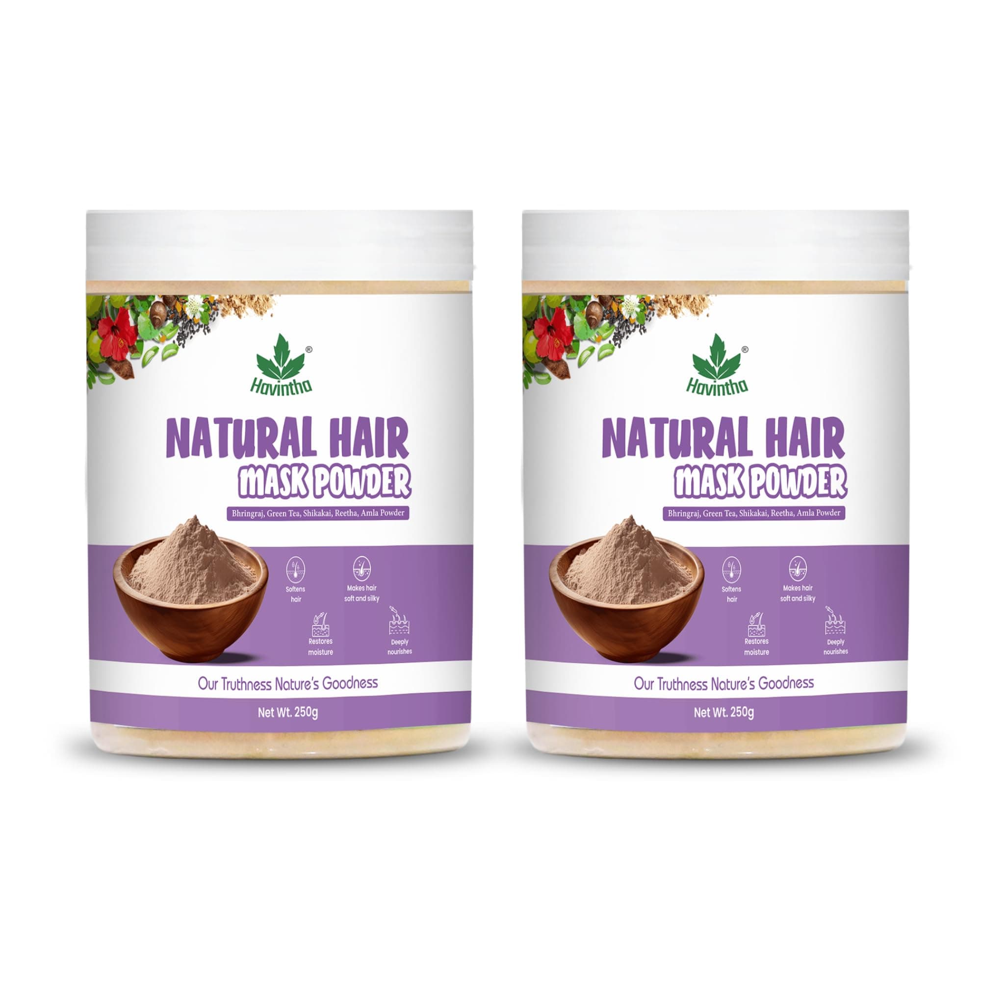 Havintha hair mask for hair fall growth split ends luster shining nourishment 227 grams - Pack of 2