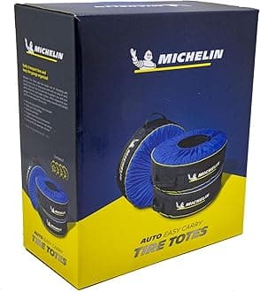 Kurgo K00080 Michelin 80 Tire Covers & Tire Bags - Pack of 4, Black/Blue