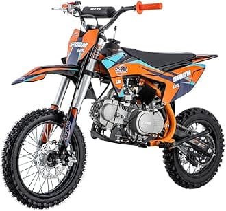X-PRO 125cc Kids Dirt Bike Pit Bike Youth Dirt Pit Bike with 4-Speed Semi-Automatic Transmission, Big 14"/12" Tires!
