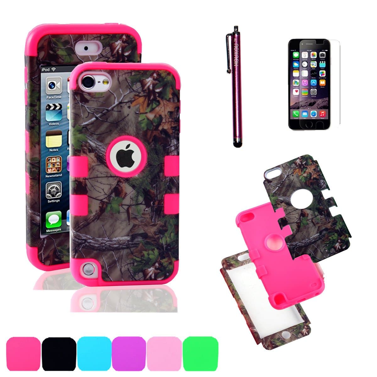 MOKOU Tree Camo Design Hybrid Cover Case for iPod Touch5