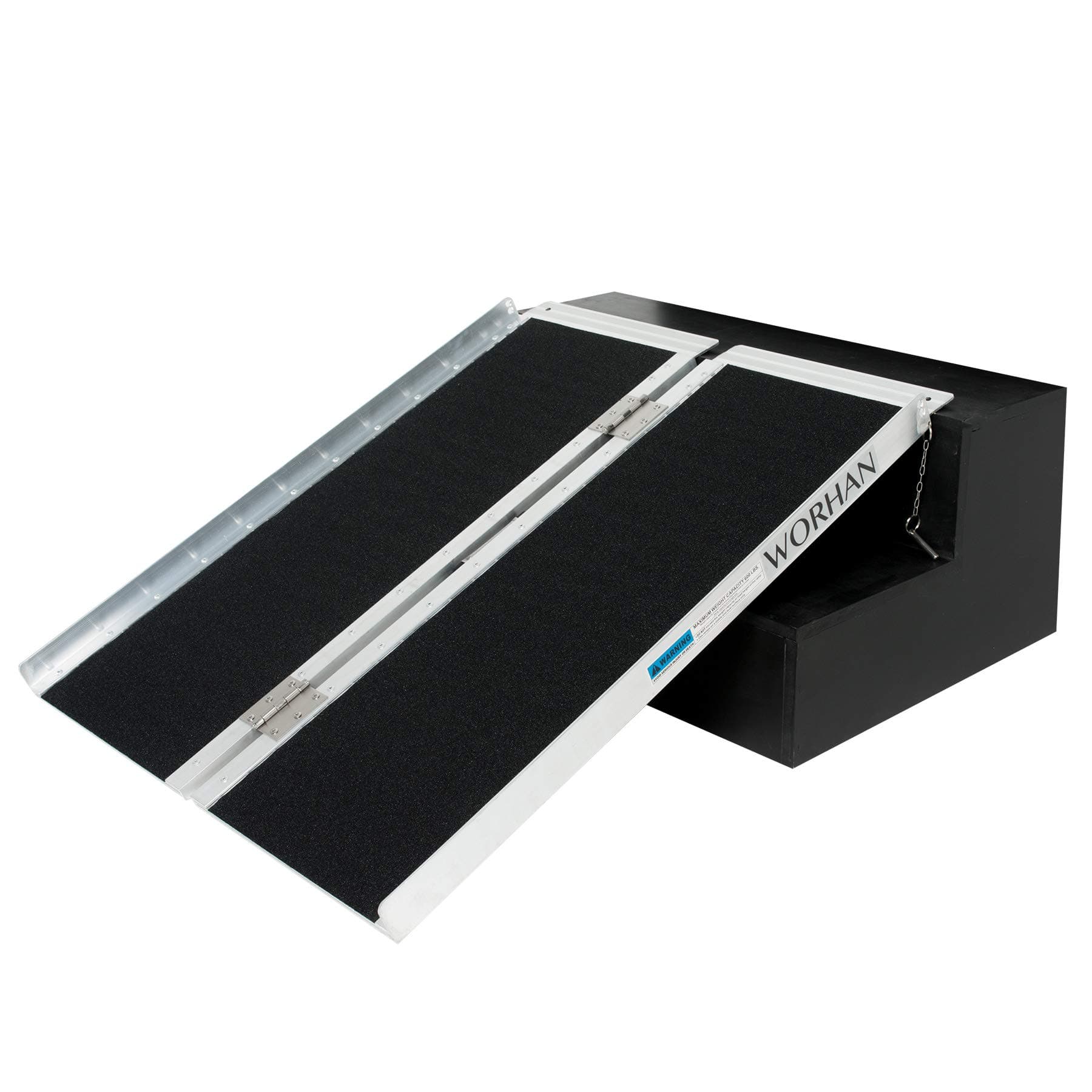 WORHAN® 91,5cm Mobility Scooter Wheelchair Ramp Increased Grip Feature 3ft Folding Access Disabled Single fold Platform R3J