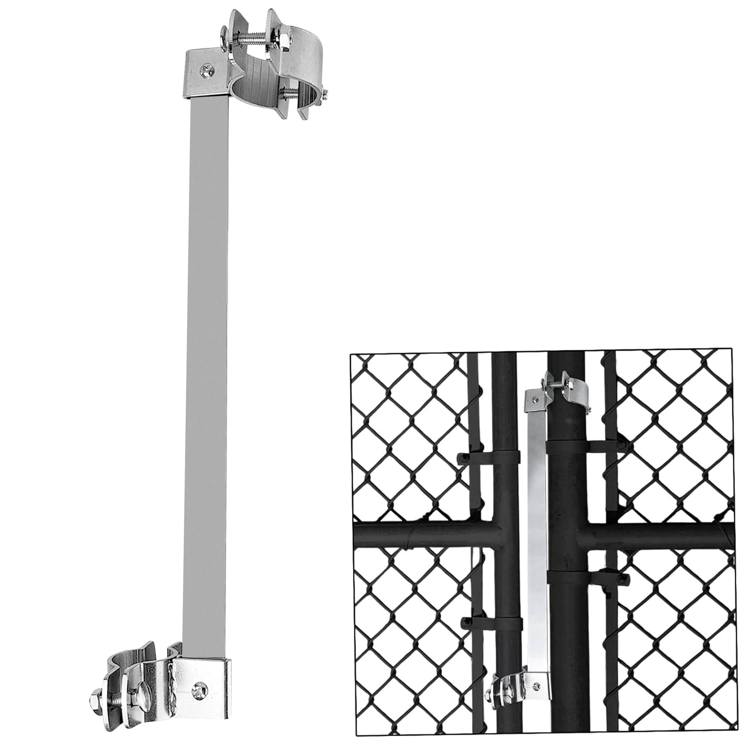 Automatic Gate Closer with Heavy Duty Steel Bar, Self Closing Gate Hinges Ideal for Metal Gate in The Outdoors Like in The Backyard, for Dog Fence, Pool gate