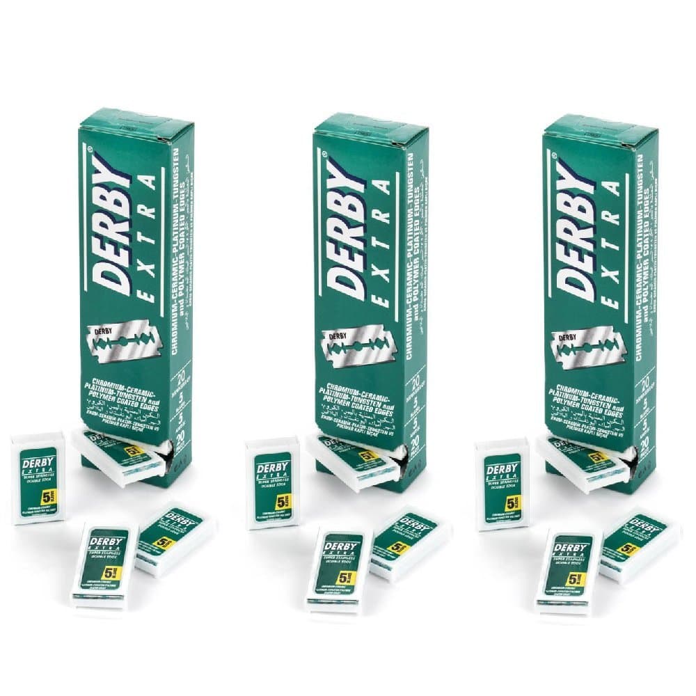 Barber Razor Cutting Extra Double Edge Blades 100 Count SR-00064 (3 Pack)