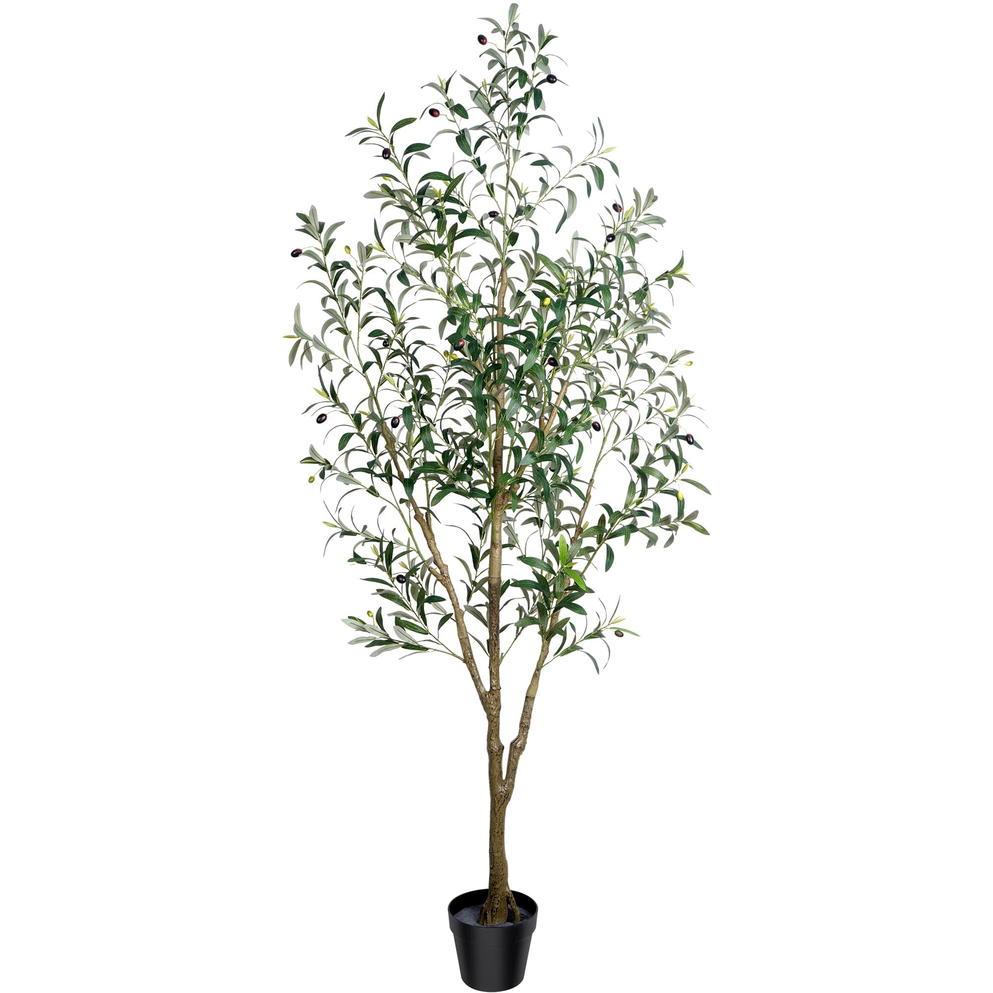 Artificial Olive Tree, 6ft Realistic with 863 Leaves 36 Fruits, Faux Tree Indoor 180cm for Home Office Bedroom Living Room