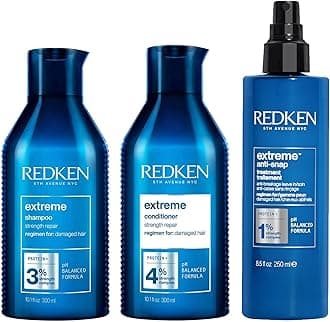 Redken Extreme Shampoo 300ml, Conditioner 300ml and Anti-Snap 250ml Pack