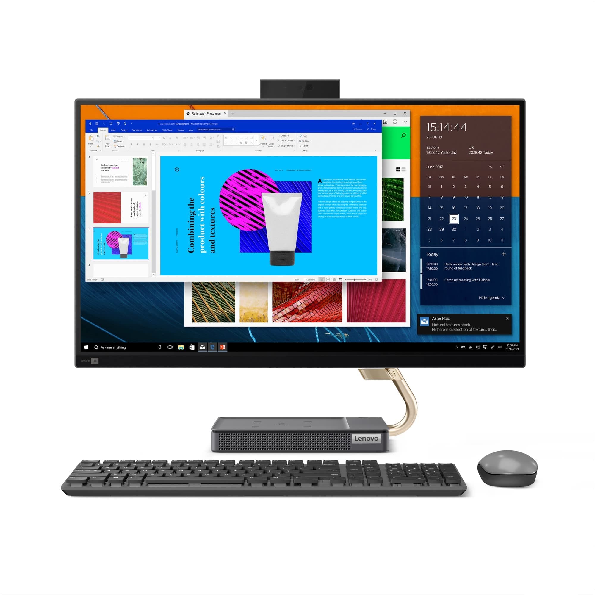 Lenovo Ideacentre Aio 5, 27" Qhd, Intel Core I7-11700T, 16GB RAM, 1Tb Ssd, Nvidia Rtx 3050 4GB, Windows 11, Wireless Kb And Mouse, Stormy Grey - [F0G4002Kax]