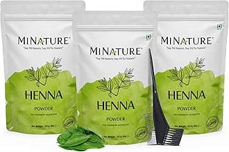 Mi Nature Pure Henna Mehndi Powder Pack of 3 (Each pack 227gm (8oz) |Natually Plant based sourced Henna for Hair Coloring & Care |Herbal Hair care | No added Preservative
