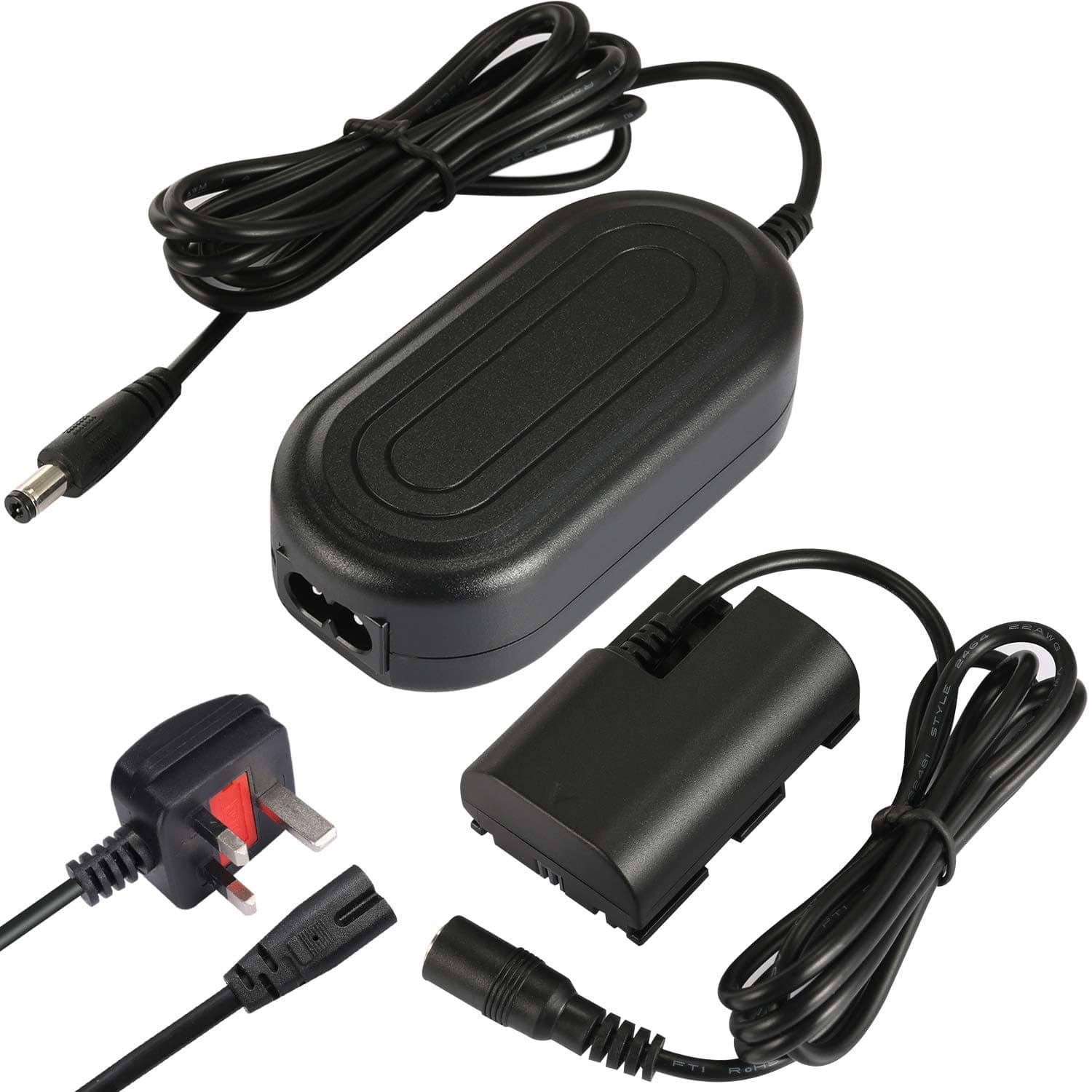 SinFoxeon ACK-E6 Camera AC Power Adapter Charger Kit for Canon EOS 90D 80D 70D 60D 60Da 6D 5DS 5DS R, 7D Mark II, 5D Mark III, 5D Mark IV, EOS R R5 R6